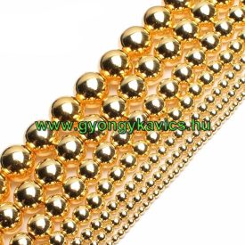 Arany Hematit (sötét) Ásványgyöngy  10mm