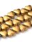   Arany Hematit Szív (2) Keresztbe Átfúrt Ásványgyöngy Gyöngyfüzér 6x6x3mm