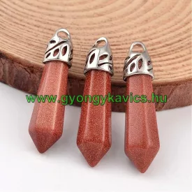 Arany Homokkő Medál 33-40x8-10mm