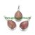 Arany Homokkő Medál Ezüst Keretben 26x16-17x8-10mm