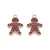 Arany Színű Barna Karácsonyi Mézeskalács Figura Ember Mézi Tűzzománc Medál 20,5x14mm