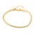 Arany Színű (K12) Nemesacél Kígyólánc Charm Karkötő 18-22cm