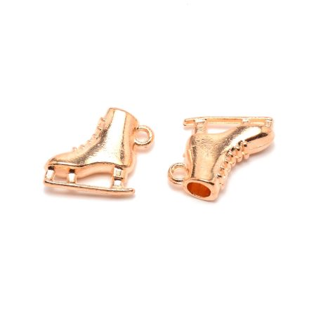 Arany Színű Jégkorcsolya Medál Karácsonyfa Dísz 17,5x20x6,5mm