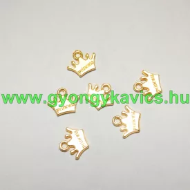 Arany Színű Korona Princess Hercegnő Medál 11x12,5mm
