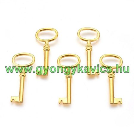 Arany Színű Kulcs Medál Köztes 41x17mm
