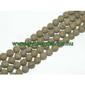 Arany Lávakő Ásványgyöngy 12mm
