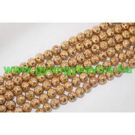 Arany Lávakő Ásványgyöngy 6mm