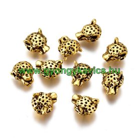   Arany Színű Leopárd (1) Nyaklánc Karkötő Ékszer Dísz Közdarab Köztes 12x10mm