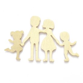 Arany Színű Lézervágott Aluminium Család 67x41mm