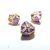 18K Aranyozott Lila Tűzzománc Cirkón Cirkónia Strasszos Szív Charm Közdarab Köztes 11x9mm