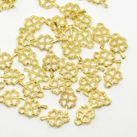 Arany Színű Lóhere Medál Köztes 10x6mm