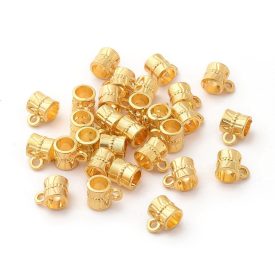   Arany Színű (2) Medáltartó Nyaklánc Karkötő Ékszer Dísz Közdarab Köztes 9,5x7x6,5mm