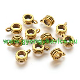   Arany Színű Medáltartó Nyaklánc Karkötő Ékszer Dísz Közdarab Köztes Charm 8mm