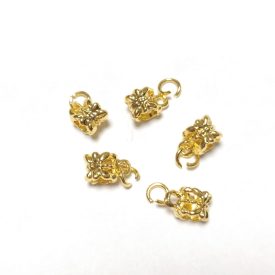 Arany Színű Medáltartó Charm 11x7mm