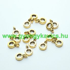   Arany Színű Medáltartó Nyaklánc Karkötő Ékszer Dísz Közdarab Köztes Charm 6,5x2mm