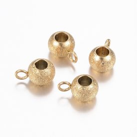   Arany Színű Nemesacél Struktúrált Felületű Medáltartó Köztes 6mm