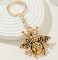   Arany Színű Méhecske Méhész (117) Kulcstartó Karika 100x45mm