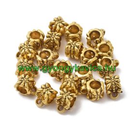   Arany Színű MŰANYAG Medáltartó Charm Nyaklánc Karkötő Ékszer Dísz Közdarab Köztes 8x10mm