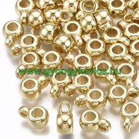   Arany Színű MŰANYAG Medáltartó Charm Nyaklánc Karkötő Ékszer Dísz Közdarab Köztes 6mm