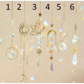 Arany Színű (48/6) Napfogó Feng Shui Prizma 33-46cm