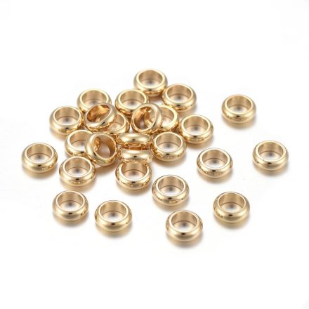Arany Színű Nemesacél Nyaklánc Karkötő Ékszer Dísz Közdarab Köztes Charm 6x2mm