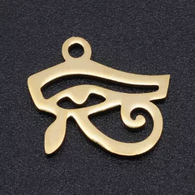   Arany Színű Nemesacél Hórusz Szeme Egyiptomi Medál 12x13,5mm