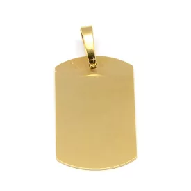   Arany Színű Nemesacél Gravírozható Dögcédula Dog Tag Medál 44x27mm