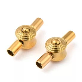   Arany Színű Nyomógombos Nyaklánc Karkötő Ékszer Kapocs Zár 21x9mm