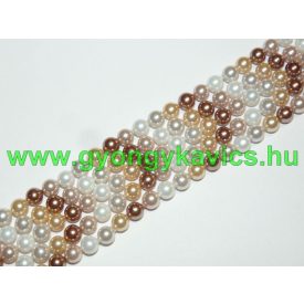 Arany Rózsaszín Színes Kagyló Gyöngy 10mm