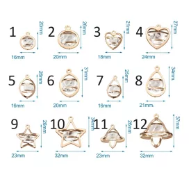 Arany Színű Strasszos Medál (6)
