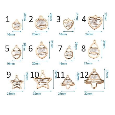 Arany Színű Strasszos Medál (7)