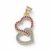 Arany Színű Színes Cirkón Cirkónia Strasszos Szív Nyaklánc Karkötő Ékszer Dísz Medál 22,5x13mm
