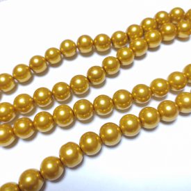 Arany Színű Szintetikus Kagyló Gyöngy 12mm