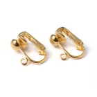 Arany Színű Fülbevaló Klipsz Akasztó Kampó 13x15x7mm