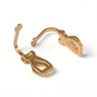 Arany Színű Fülbevaló Klipsz Akasztó Kampó 6x3x8mm