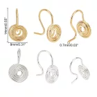 Arany Színű Örvény Fülbevaló Klipsz Akasztó Kampó 14x8mm (1 pár)