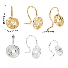   Arany Színű Örvény Fülbevaló Klipsz Akasztó Kampó 14x8mm (1 pár)