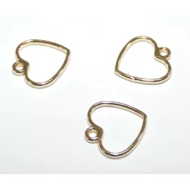 Arany Színű Szív Medál 13x12,6mm