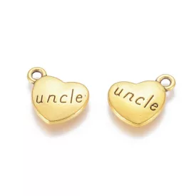 Arany Színű Uncle Szív Medál Karkötő Nyaklánc 13x15mm