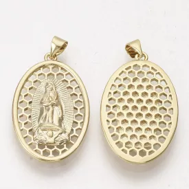 Arany Színű Szűz Mária Medál 25x16mm