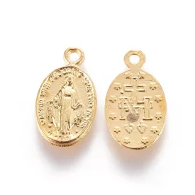 Arany Színű Szűz Mária Medál Köztes 17,5x10mm