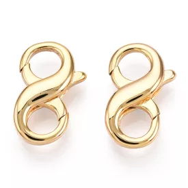   Arany Színű Végtelen Dupla Delfinkapocs Nyaklánc Karkötő Ékszer Kapocs 16,5x10,5mm