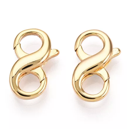 Arany Színű Végtelen Dupla Delfinkapocs Nyaklánc Karkötő Ékszer Kapocs 16,5x10,5mm