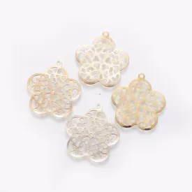 Arany Színű Virág Medál 25,5x24mm
