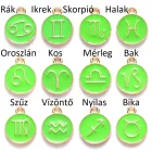 Arany Színű Zöld Tűzzománc Bika Csillagjegy Horoszkóp Medál 18mm