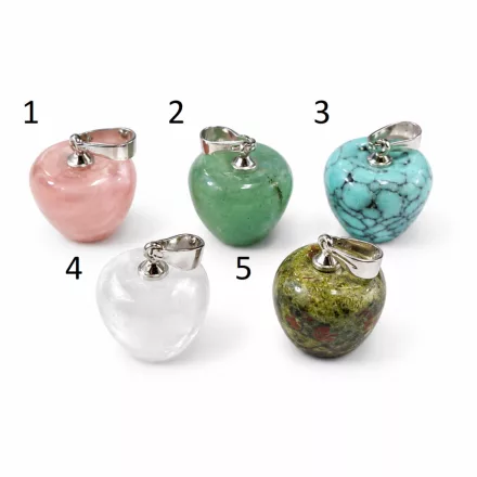 Sárkányvér Jáspis (2/5) Ásvány Alma Medál 19x14mm