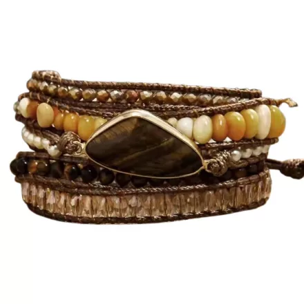 Tigrisszem Ásvány Karkötő ~85cm (+10cm Állítási Lehetőség)