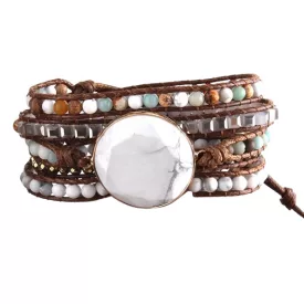   Howlit Ásvány Karkötő ~88cm (+10cm Állítási Lehetőség)