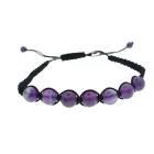Ametiszt Ásvány Csúszócsomós Állítható Karkötő