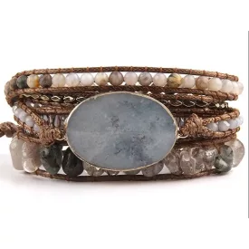   Labradorit Ásvány Karkötő ~85cm (+10cm Állítási Lehetőség)